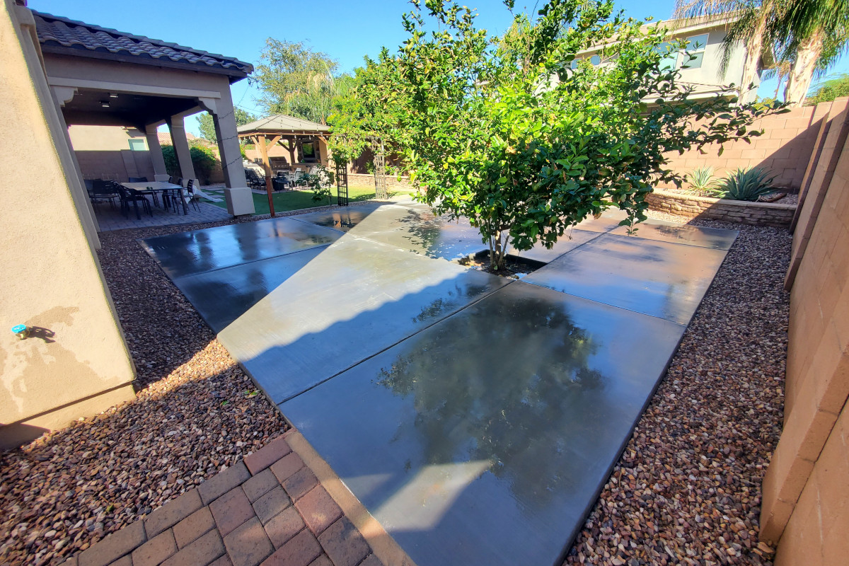 Backyard Concrete Patio Project